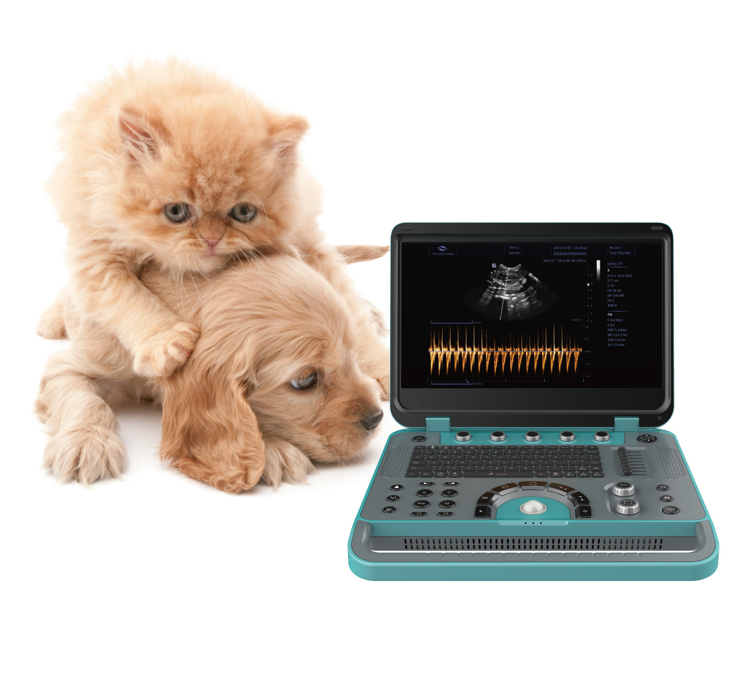 Focus & Fusion Lynus 5P portable veterinary ultrasound system